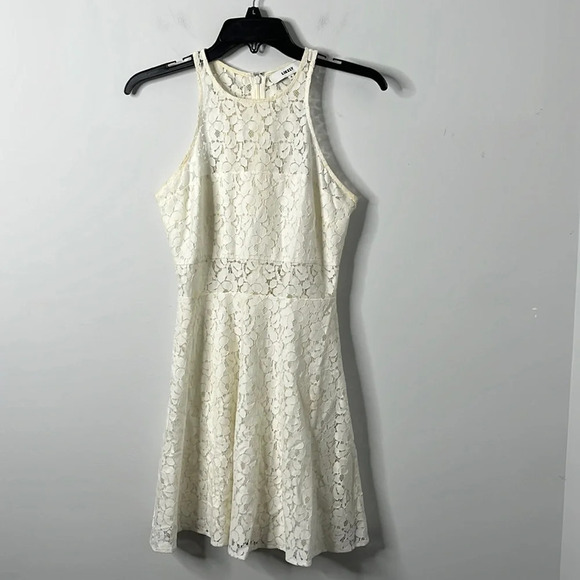 Likely Ivory Lace Fit & Flare Sleeveless Mini Dress - Picture 2 of 7